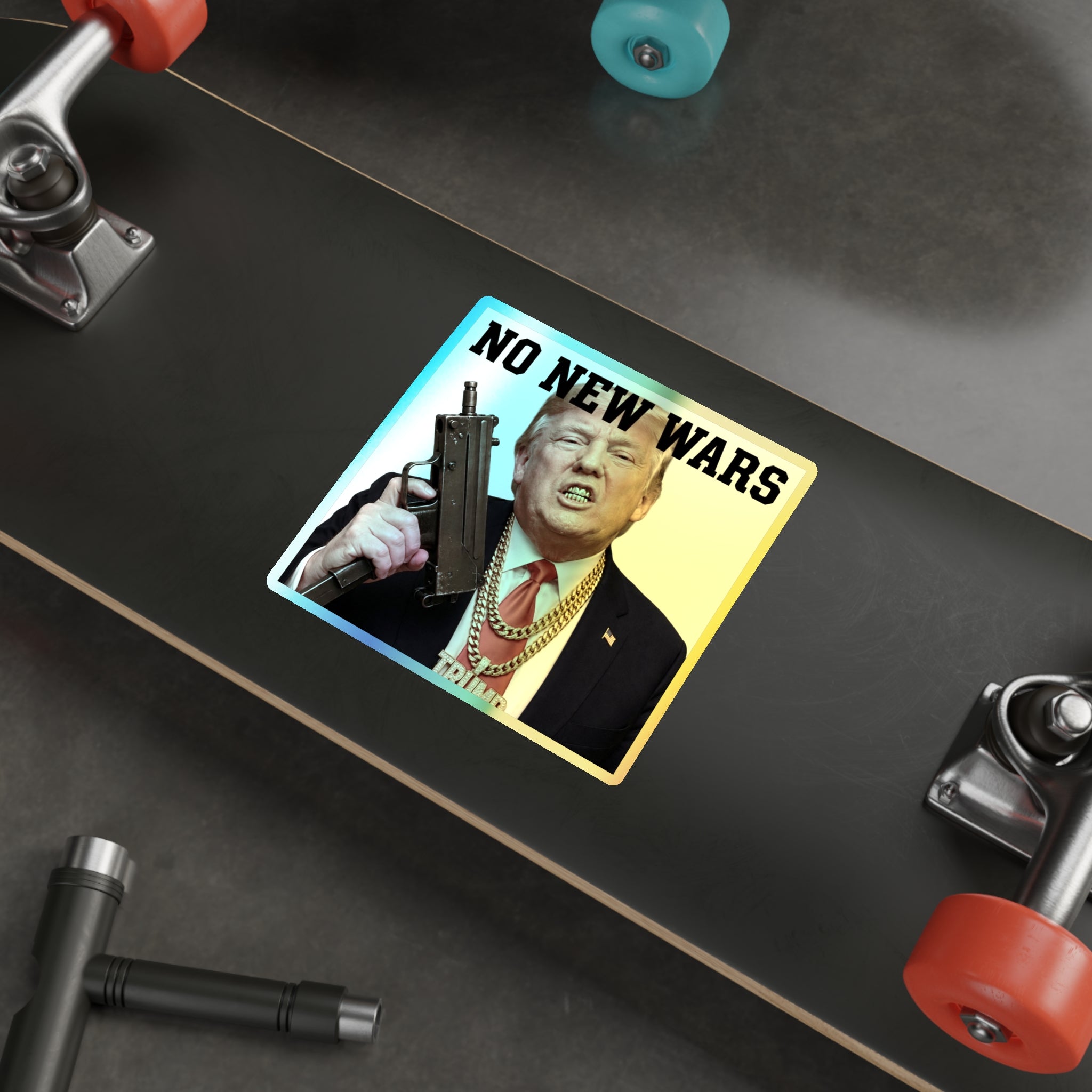 Holographic No New Wars Sticker